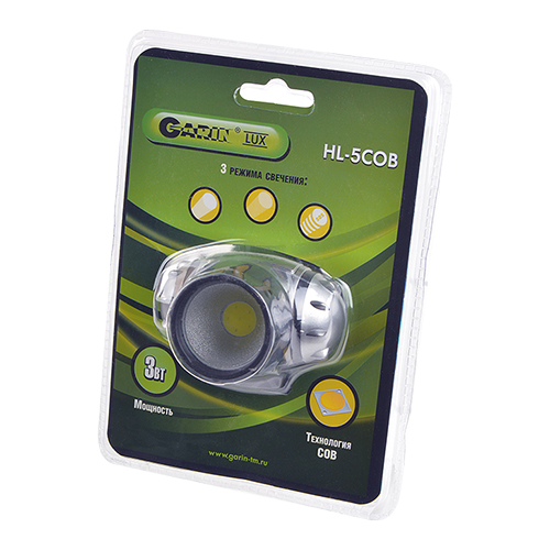 GARIN LUX HL-5COB налобный 3Вт BL1