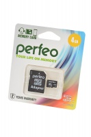 PERFEO microSD 4GB High-Capacity (Class 10) с адаптером BL1
