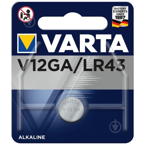 Батарейки алкалиновые VARTA V12 GA (блистер 1шт)