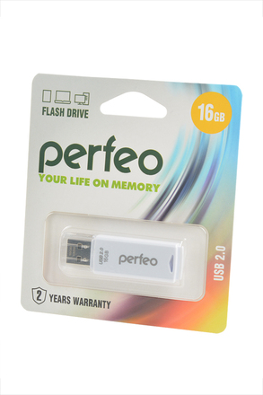 PERFEO PF-C06W016 USB 16GB белый BL1