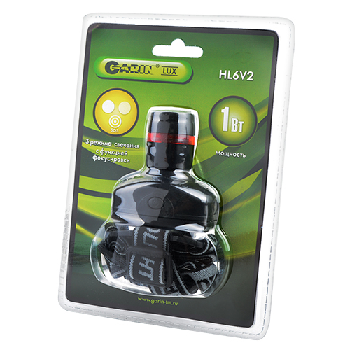 GARIN LUX HL6V2 налобный 1Вт  BL1