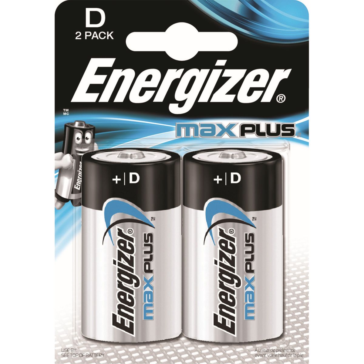 Батарейки ENERGIZER MAX Plus LR20/D 2BL (блистер 2шт)