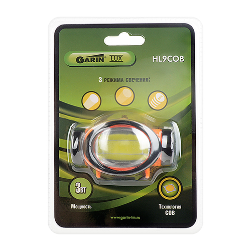 GARIN LUX HL9COB налобный 3Вт BL1