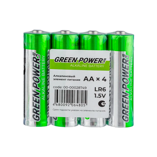 Batareyka_GREEN_POWERlab_LR6_AA_Shrink_4_Alkaline_1_5V_4_40_1000 Batareyka_GREEN_POWERlab_LR6_AA_Shrink_4_Alkaline_1_5V_4_40_1000